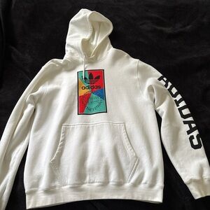 Men’s large white adidas hoodie